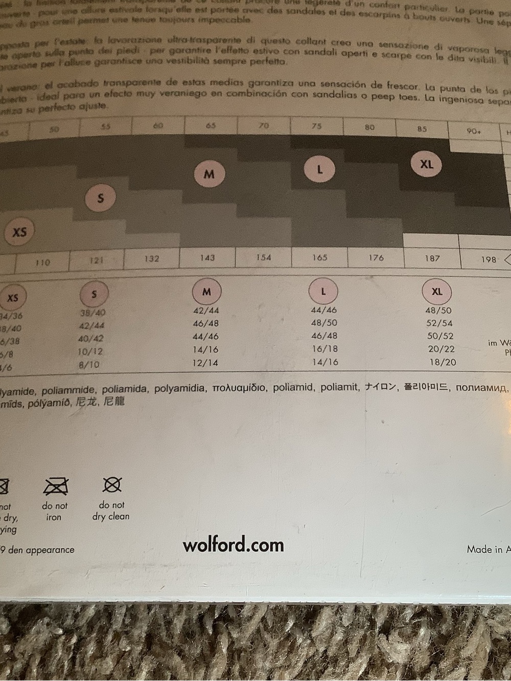 Wolford luxe 9 toeless tights, color gobi, size: S - Picture 6 of 10